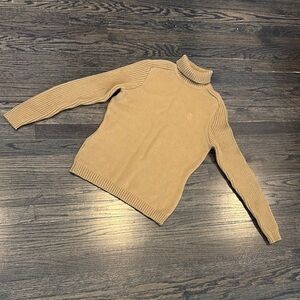 Women’s Tan Turtleneck Sweater by Carmen Moreno size M